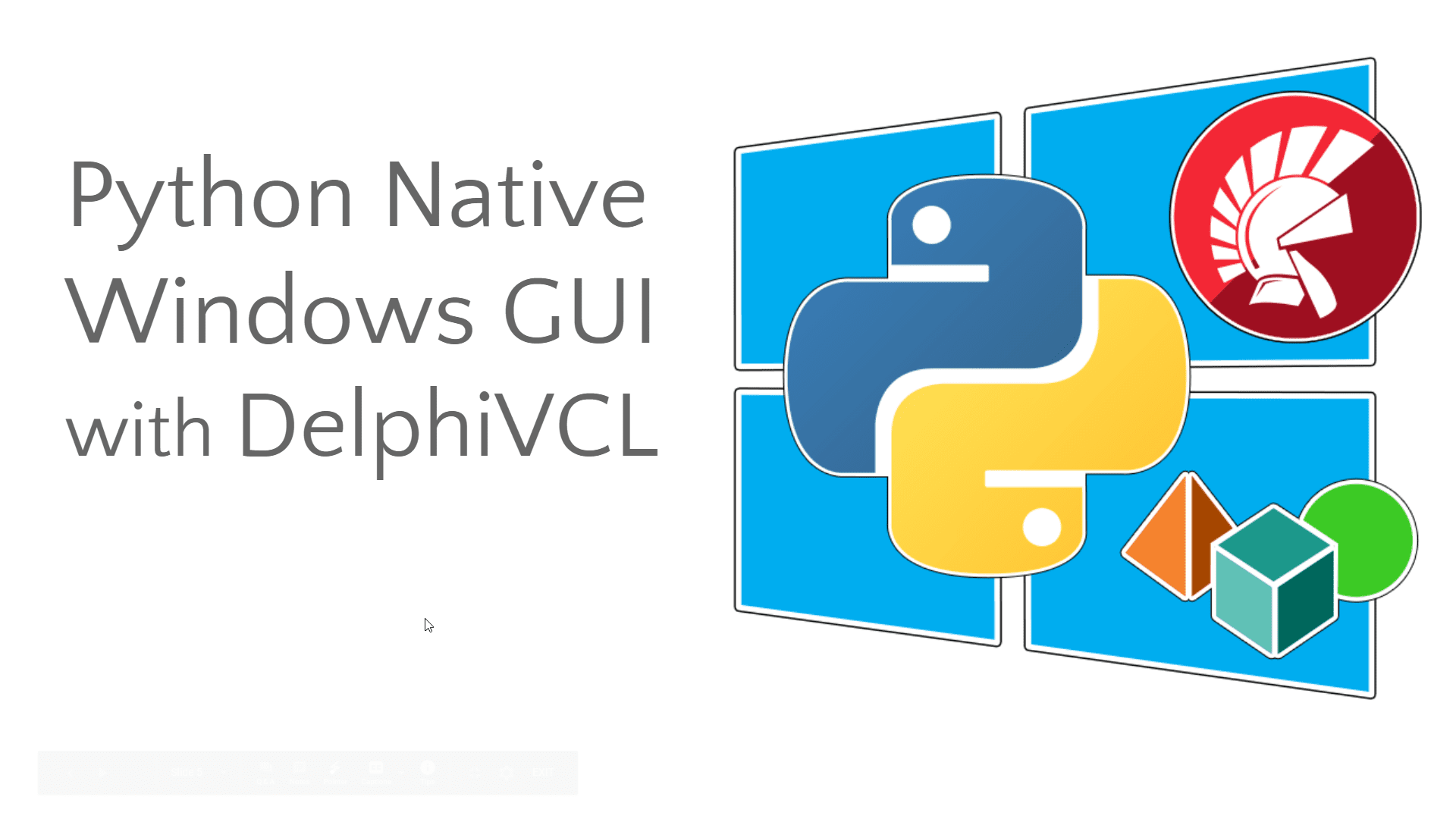 Quickly Build Ultra Modern Python Native Windows Guis With Delphi